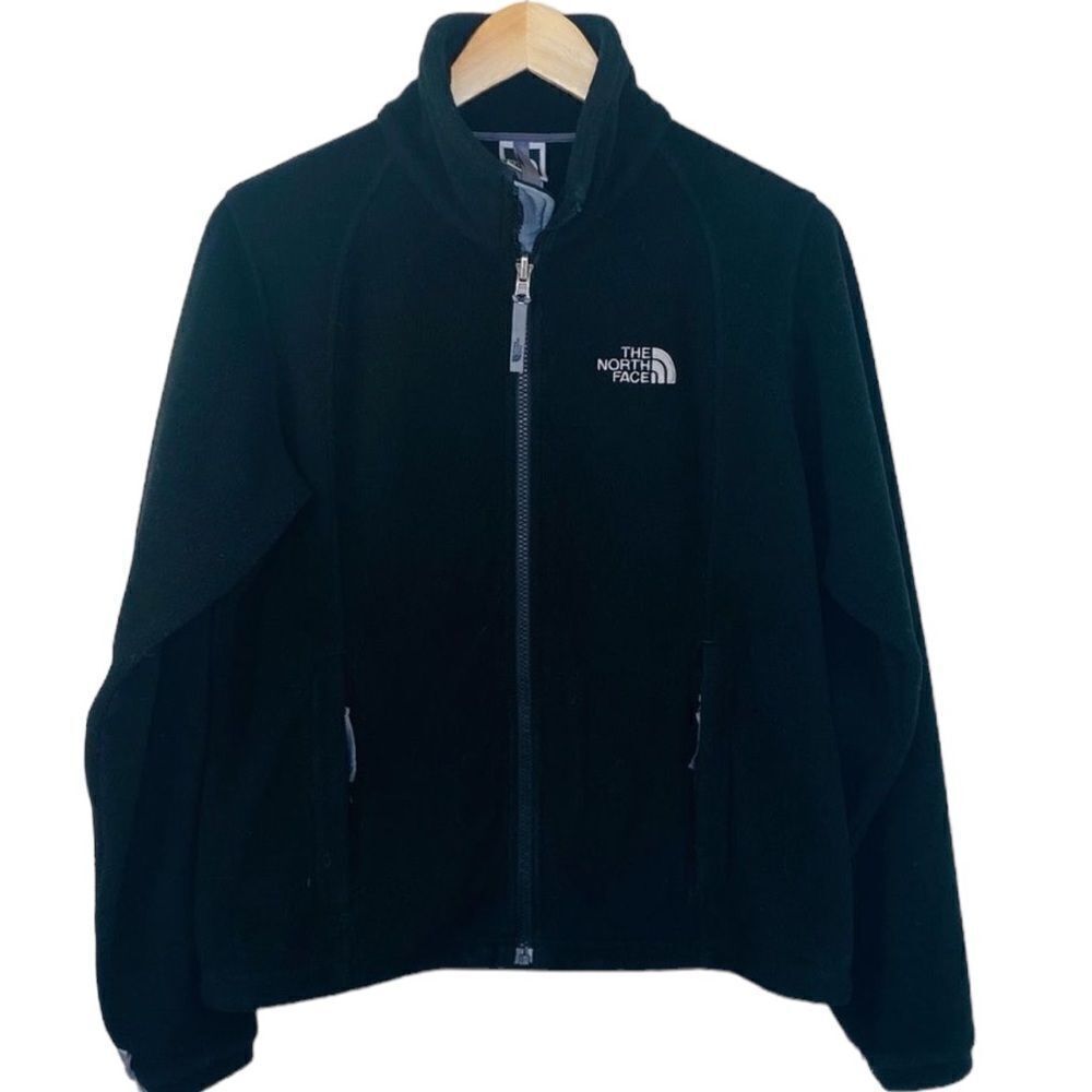 The North Face black fleece full zip ladies size small